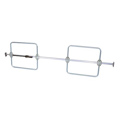 Vestil 1 Piece Aluminum Galvanized Cargo Bar 103in L x 4 5/8in W 23 15/16in H With Hoops Silver CB-H7-5