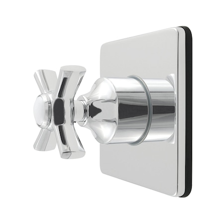 Kingston Brass Single-Handle Six-Way Diverter Valve with Square Trim Kit, Polished Chrome KS4041ZX