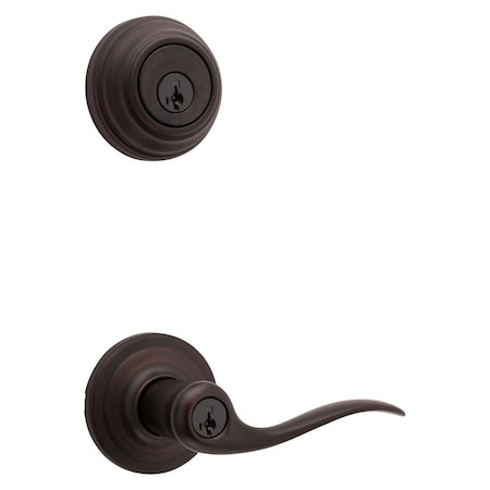 Kwikset Signature Series Combination Lockset, 2 Grade, Zinc, Venetian Bronze, 238 x 234 in Backset 991TNL-11P