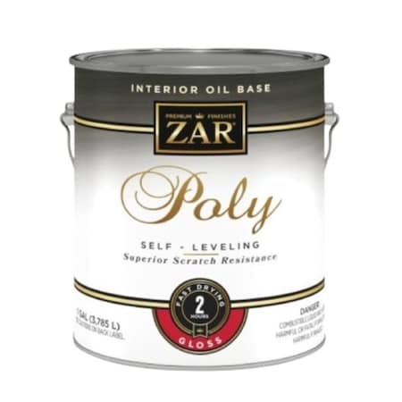 Zar Polyurethane, Gloss, Liquid, Clear, 1 gal, Can 32813