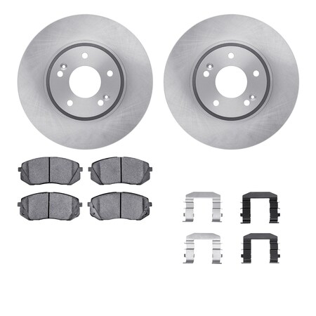 Dynamic Friction Co DFC Brake Rotor with 5000 Brake Pads and Hardware Kit 6512-21167