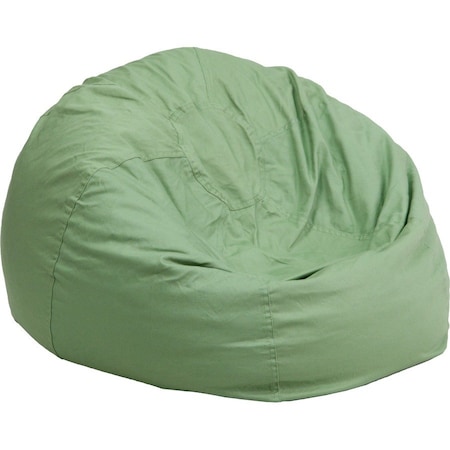 Flash Furniture Bean Bag Chair, 30 in W 30" L 18" H DG-BEAN-SMALL-SOLID-GRN-GG