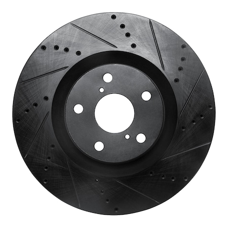 Dynamic Friction Co DFC Brake Rotor - Drilled and Slotted - Black 633-75028D