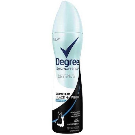 Degree UltraClear Black Plus White Pure Clean Antiperspirant Dry Spray, 3.8 Ounce, 12PK 67025