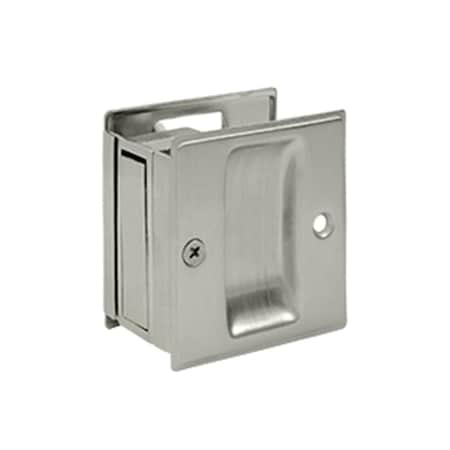 Dendesigns 2.5 x 2.75 in. Passage Pocket Lock, Satin Nickel - Solid DE864451