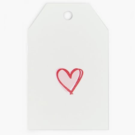Nashville Wraps Heart Doodle Gloss Gift Tag, 2.25x3.5, 50PK PTHD