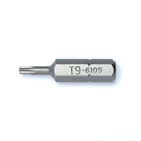 Genius Tools 1/4in Hex Shank, T-9 Star Screwdriver Bit 30mmL 6109