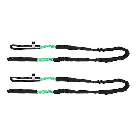 Mytee Products 1/2in x 6ft GREEN Eye & Eye Synthetic Super Sling WLL Basket 12,240 lbs, 2PK SSL-12-6x2