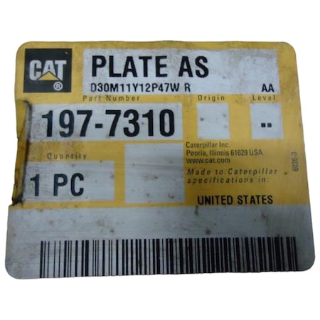 Caterpillar PLATE AS, CATERPILLAR OEM 1977310 1977310