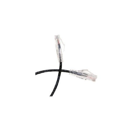 Cable Wholesale Slim Cat6a Black Copper Ethernet Cable, 10 Gigabit, 500 MHz, Snagless/Molded Boot, POE 13X6-62207
