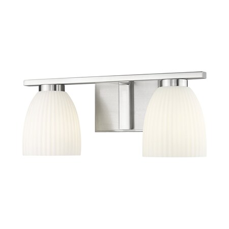 Z-Lite Naya 2-Light Vanity, 16 in W, Brushed Nickel 7518-2V-BN