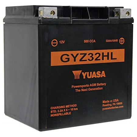 Yuasa GYZ32Hl Factory Activated Maintenance Free Battery YUAM732GHL