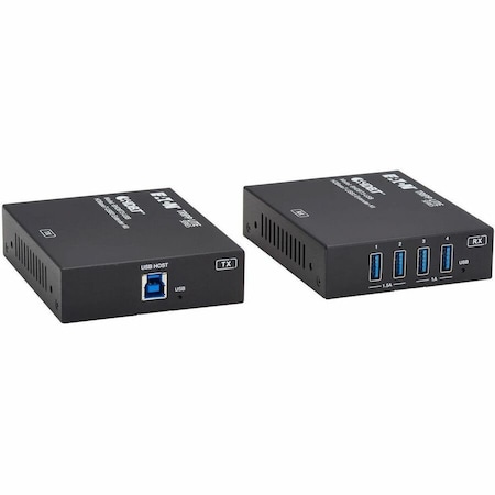 Eaton Tripp Lite series HDBaseT-USB3 over Cat6a Extender Kit 4 USB-A 3.2 Gen 1 Ports PoC RS-232 TAA BHDBT3-USB