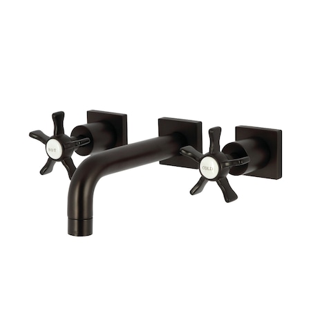 Kingston Brass Double-Handle Wall Mount Bathroom Faucet, Oil Rubbed Bronze KS6125NX
