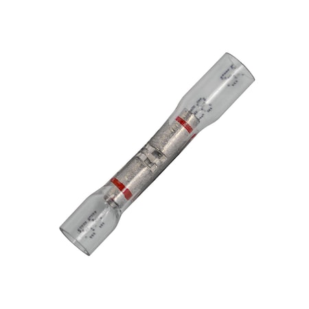 Auveco Crystal Clear Seal Butt Connector - 22-18 Awg Inspection Capable Butt Connectors, 15PK 22967