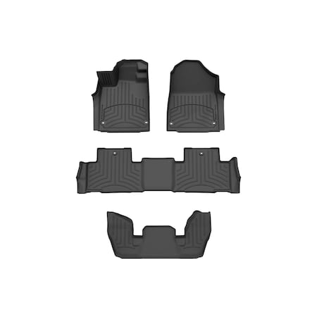 Weathertech Black, Front and Rear and Rear FloorLiner HP 441669-1-2-3IM