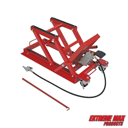 Extreme Max 5001.5041 Pneumatic/Hydraulic Motorcycle/ATV Jack (1500 lb. Capacity) 5001.5041