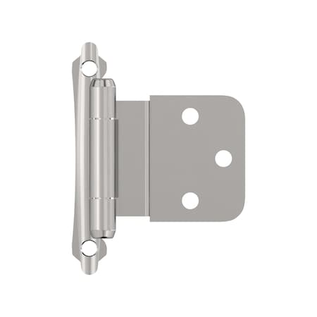 Amerock 3/8in 10 mm Inset Self-Closing, Face Mount Polished Chrome Hinge - 1 Pair BPR792826