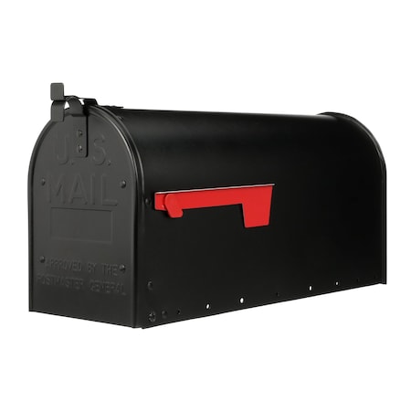 Architectural Mailboxes Admiral Large Aluminum Post-Mount, Textured Black ADM16BAM
