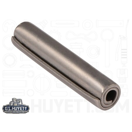 Huyett Coiled Spring Pin, Heavy Duty, Nickel Plated 302/304 Stainless Steel, 0.375 in Dia x 1.750 in Length SPC3P-375-1750H