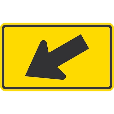 Lyle W16-7PL, Arrow (Down And To The Left), 30x18, Engineer Grade, Yellow G-14734-EG_30x18