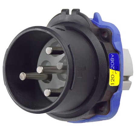 Meltric DXN60 INLET POLY BLACK SIZE 3 IP 66/67 3P+N+G 60 A 208 VAC 60 Hz NO AUX 22-68167