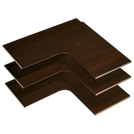 Easy Track Corner Shelf, 14 in L, 29-7/8 in W RS3003-T