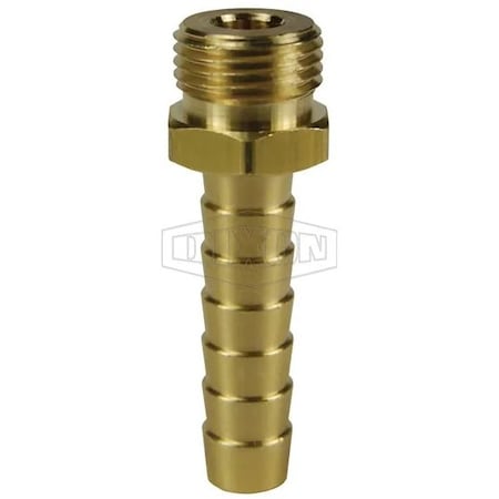 Dixon Long Shank Hose Coupling, 3/4 in Nominal, Hose x Male NPSM End Style, Brass BLS616