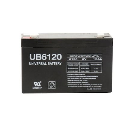 Upg 86453 6 V 12amp SLA Battery, 2PK 8292385