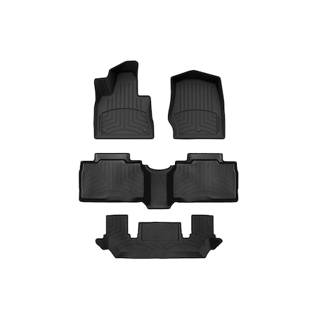 Weathertech Black, Front and Rear and Rear FloorLiner HP 4417161-441575-2-3IM