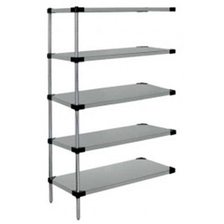 Betterbeds 5-Shelf, Galvanized Steel Solid Shelving Add-On Unit - 24 x 30 x 54 in. BE1135119