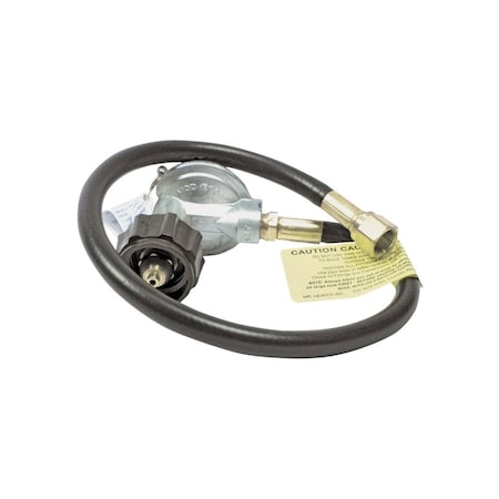 Mr. Heater Hose and Regulator Assembly, 3/8 in Connection, 22 in L Hose, Brass Black F271161