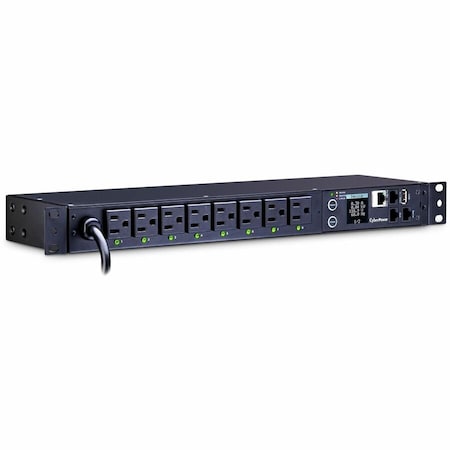 Cyberpower 15A 120V METERED-BY-OUTLET SWITCHED PDU  NEMA OUTLETS 12FT CORD YEAR WARRANTY PDU81001