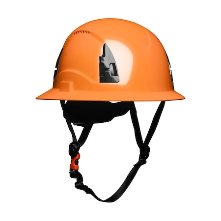 Malta Dynamics APEX Type 2 Class C Full Brim Vented Safety Helmet, ANSI Z89.1, EN12492, OSHA, Orange HHO4004