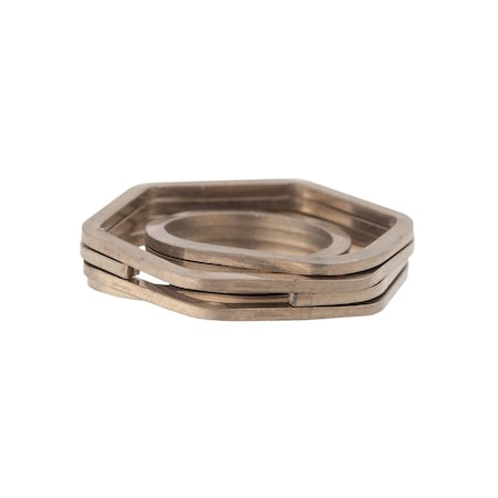 Auveco 3/8in-16 Anti-Vibration Lock Nut, 10PK 22868