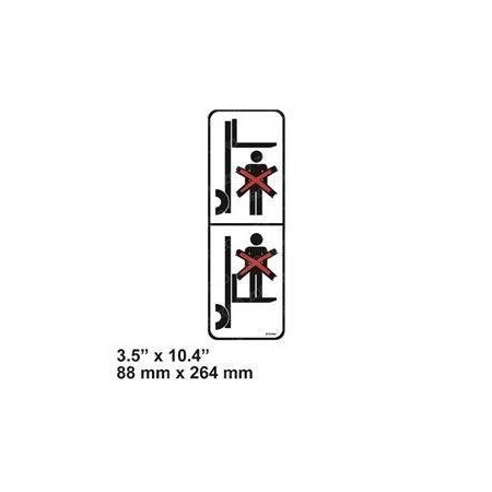 Clark REPLACEMENT DECAL, FORK WARNING LG 2349361
