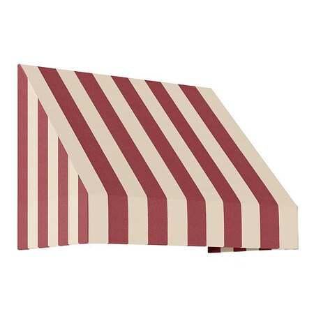 Awntech Awning, 24" H, Red, Tan, 40 1/2" L EN2442-3BT