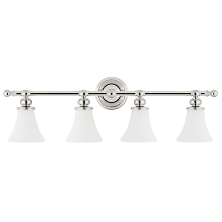 Hudson Valley Lighting Weston 4 Light Bath And Vanity 33.75 In. Polished Nickel 4504-PN