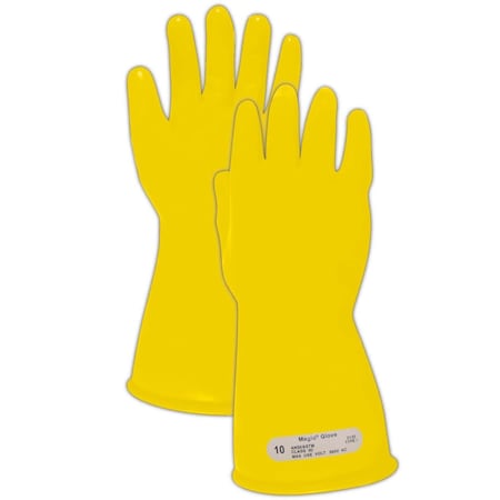 Magid A.R.C. M00 Class 00 Yellow Rubber Electrical Insulating Gloves, 8, PR M-00-11-Y-8