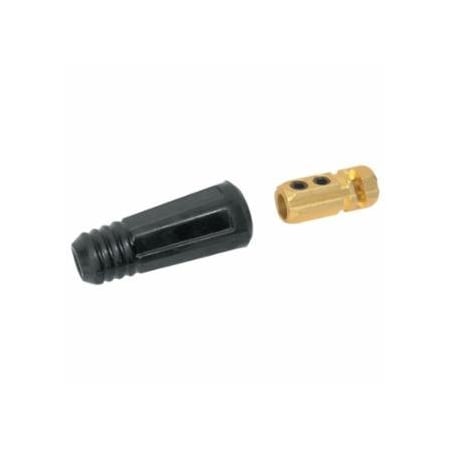 Best Welds Dinse Style Cable Plug and Socket, Female, Ball Point Connection, 3/0 AWG to 2/0 AWG Cable, 2PK 900-BK-95