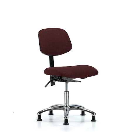 Blue Ridge Ergonomics Desk Chair Desk Chair, Fabric, Chrome Glides, Bur, No Arms, 19" to 24" Height, Fabric, Burgundy BR-FDHCH-CR-T0-A0-RG-F41