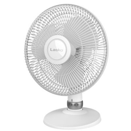 Grandiosidad 12 in. Oscillating Table Fan, White GR1718138