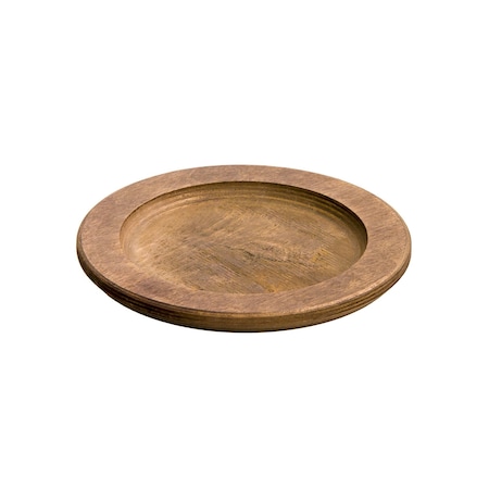 Lodge 7.25 Inch Round Walnut Wood Underliner, 6PK U5RP