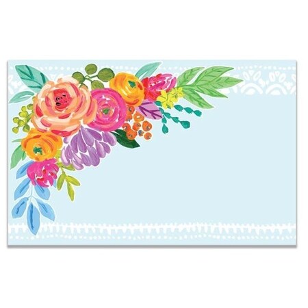 Nashville Wraps Persian Blooms Gloss Enclosure Card, 3.5x2.25, 50PK AC7155