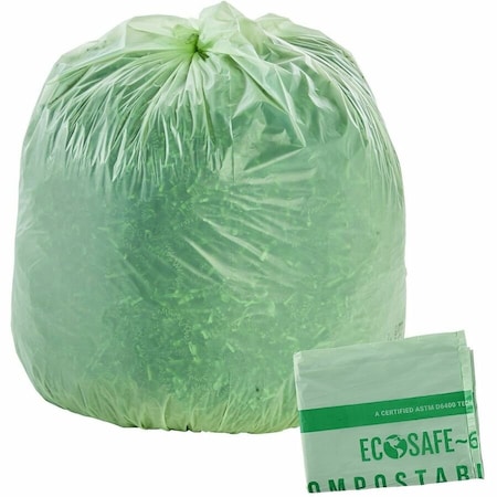 Stout 64 gal Trash Bags, 0.85 mil (22 Micron), Green STOE4860E85