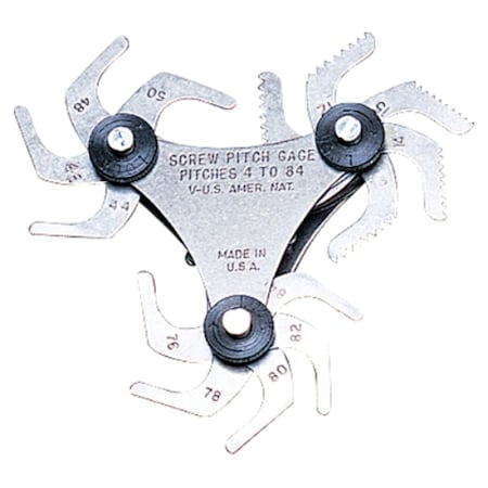 Pro-Series USA Made 51 Piece 4-84 TPI 60 Degree Screw Pitch Gage 4901-0094
