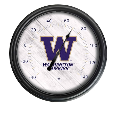 Holland Bar Stool Co University of Washington Indoor/Outdoor LED Thermometer ODThrm14BK-08WashUn