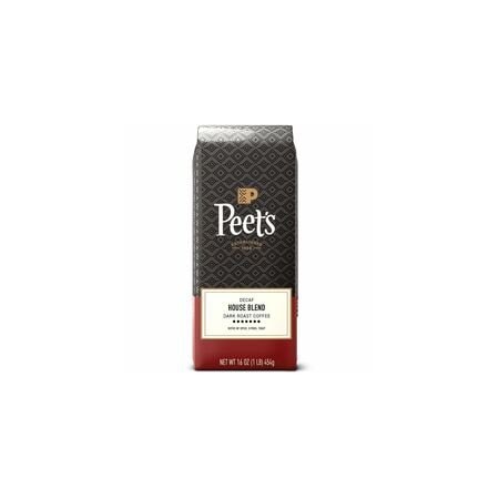 Peets Coffee Peet's CoffeeTM Ground House Blend Decaf Coffee, Dark, 16 oz, Ground, Decaffeinated 501487