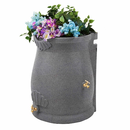 Good Ideas Rain Wizard Urn 50 Gallon Rain Barrel - Dark Granite RWURN50-DAR