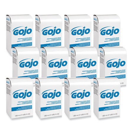 Gojo Premium Lotion Soap, Waterfall, 800 mL Bag-in-Box Refill, 12PK 9106-12